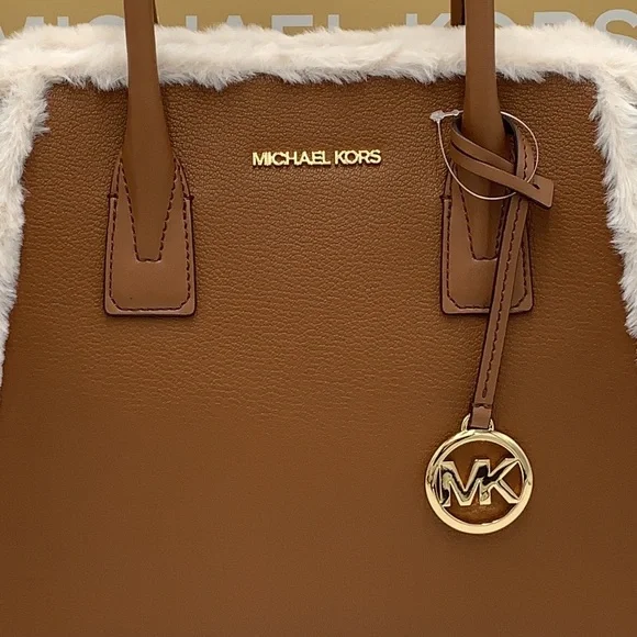 MICHAEL KORS AVRIL LARGE TOP ZIP SATCHEL LUGGAGE MULTI COLOR WITH FLUFFY - Picture 15 of 16